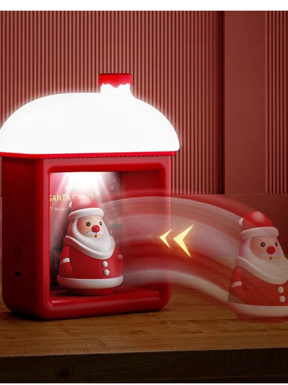 Snow House LED Lamp - 3D Santa Holiday Night Light